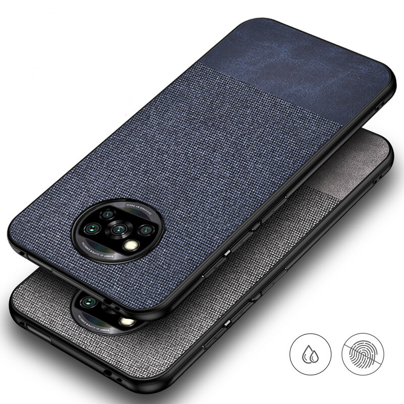 Bakeey Business Breathable Canvas Sweatproof TPU Shockproof Protective Case for POCO X3 PRO /POCO X3