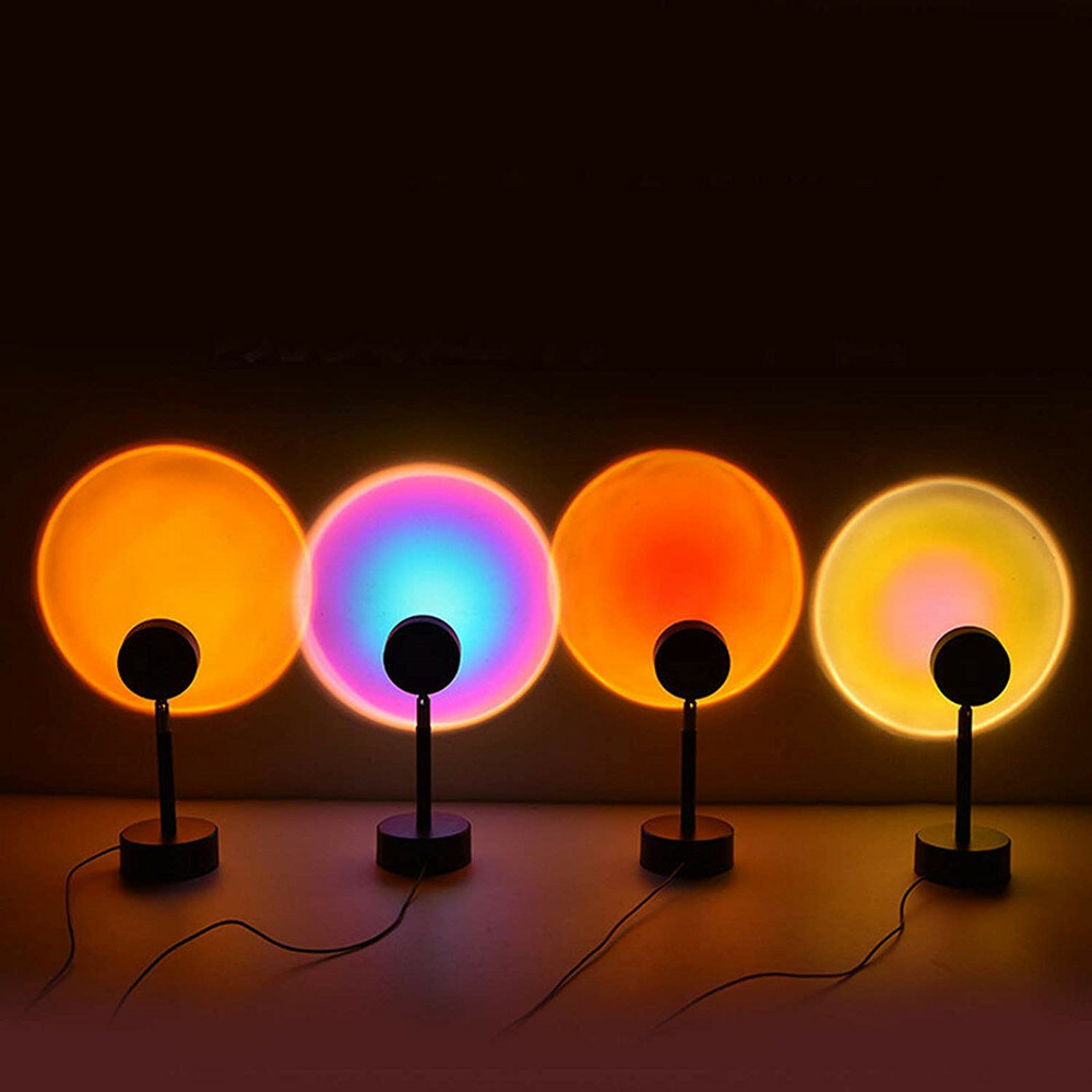 

Sunset Lamp Projector LED Rainbow Atmosphere Table Projection Lamp Night Light for Home Bedroom Coffee Shop Wall Decorat