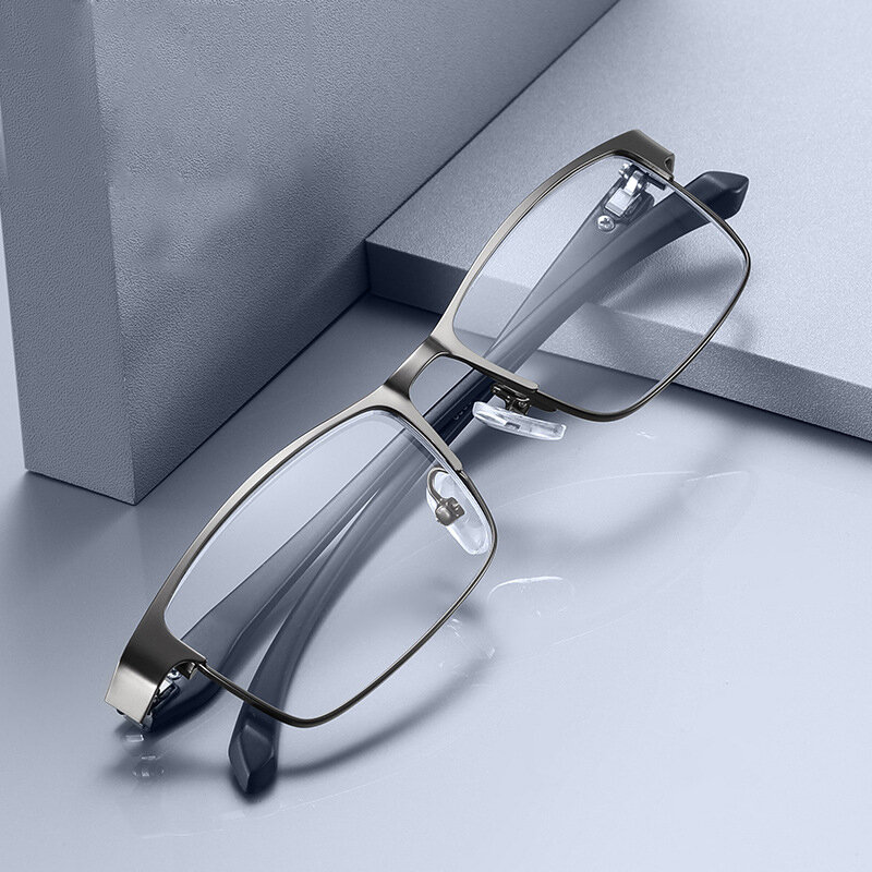 Roestvrijstalen heren zakelijke leesbril voor lezer heren presbyope optische bril