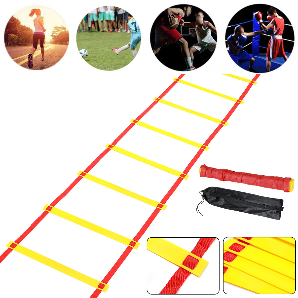 3/4/5/6/7/8/10m Ladder Ladder Basketball Football Soccer Sports Speed Training Equipment Fitness Exercise