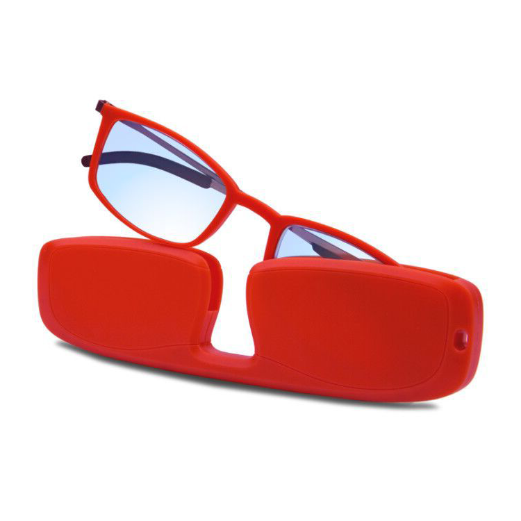 Full Frame Holder Portable Durable Light Weight Resin Reading Glasses Brown Antifatigue Anti Blue Light