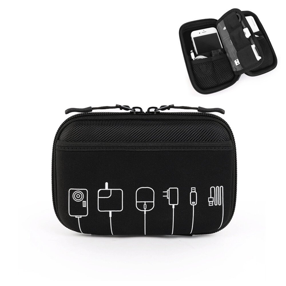 

CROSSGEAR Digital Storage Bag Double Layers with Hard shell for Charging Cable Hard Drive Power Bank