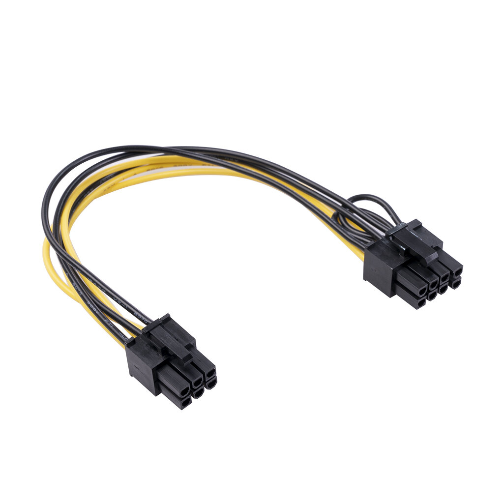 

REXLIS 6pin женский к двойному 8pin (6 + 2) женский кабель адаптера питания 20 см кабель для разветвителя видеокарты Каб