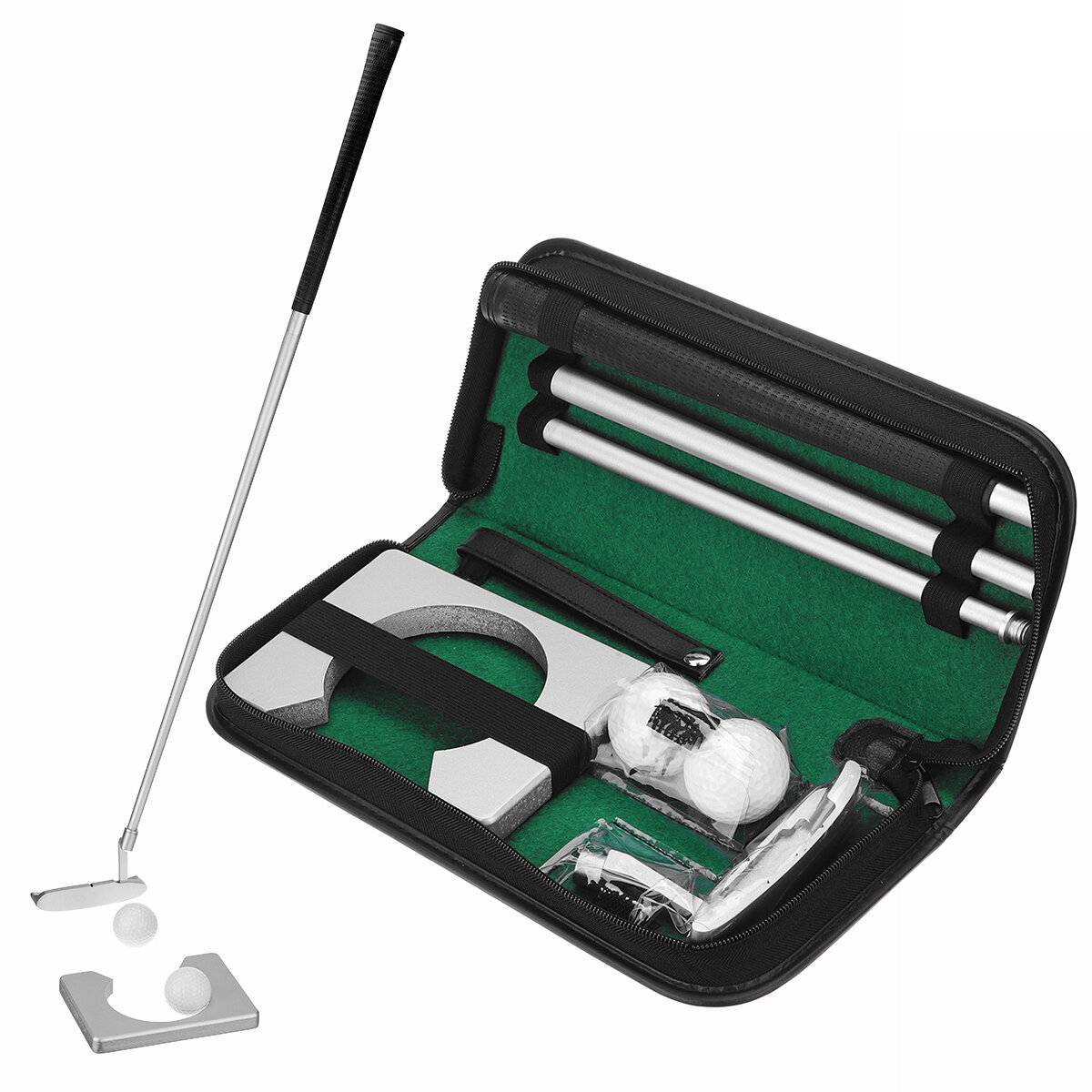 

Golf Putter Set Putting Practice Kit Set Aluminium Alloy DIY Indoor Fun
