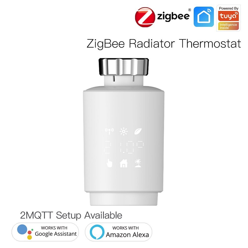 

Tuya ZB Smart Home Radiator Valve Switch App Remote Control Temperature Adjustment Voice Control Works with Alexa Google