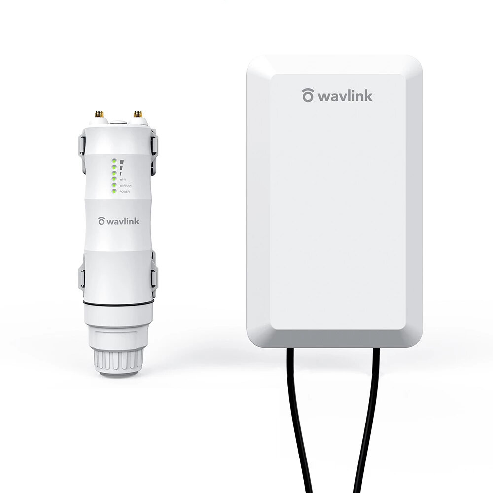 Wavlink Wireless 2.4GHz 300Mbps Wifi Long Range Outdoor AP/Repeater CPE Kit POE High Gain Antenna WiFi Extender 1.5KM 1/