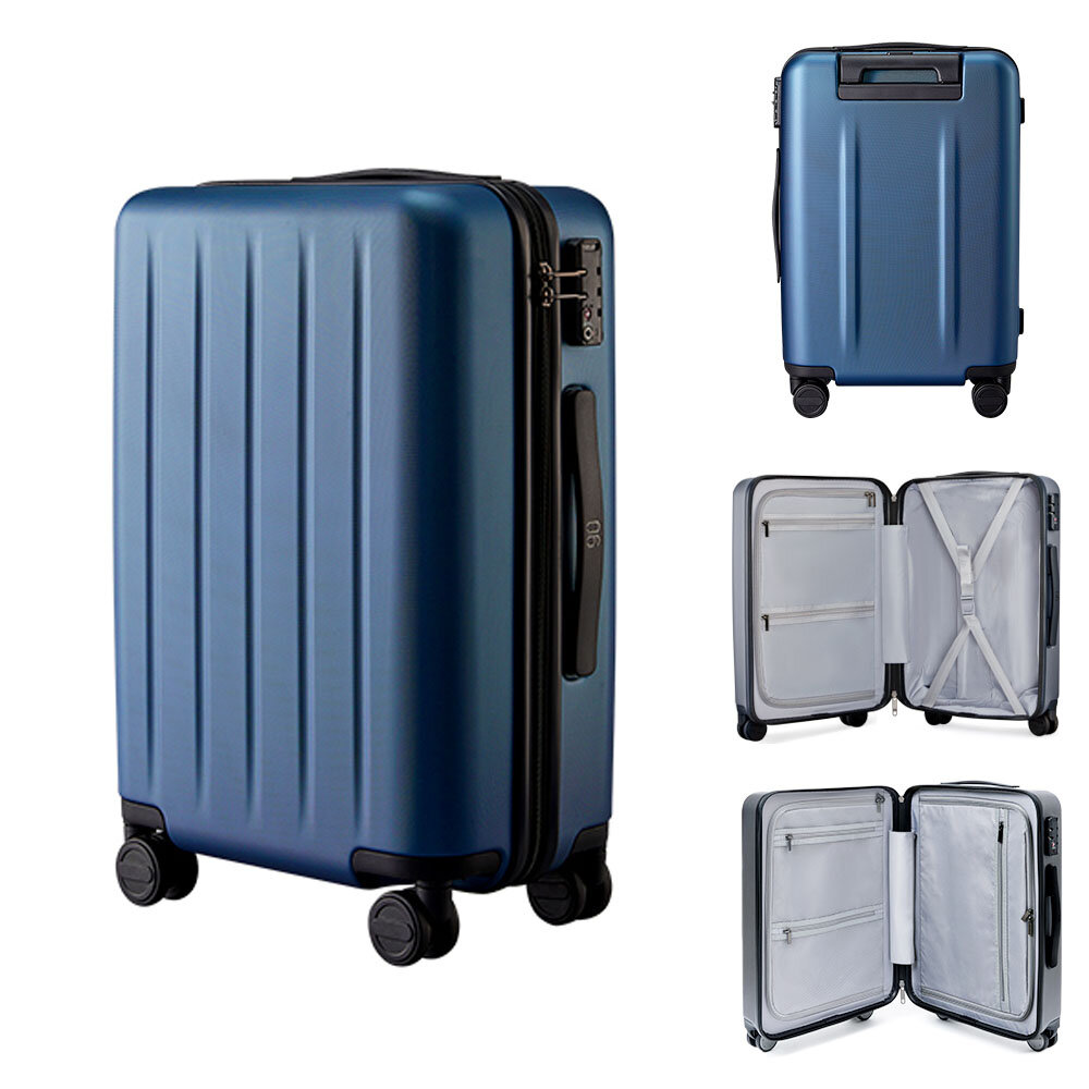 90FUN 24/28inch Suitcase Double Lock 4 Gear Tie Rod Adjustable 360° Universal Wheel Luggage Case Camping Travel Business From 