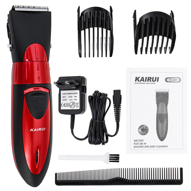 

5 Gears Men Rechargeable Electric Hair Clipper Trimmer Haircut Machine Barber Shaver W/ 2 Limit Comb