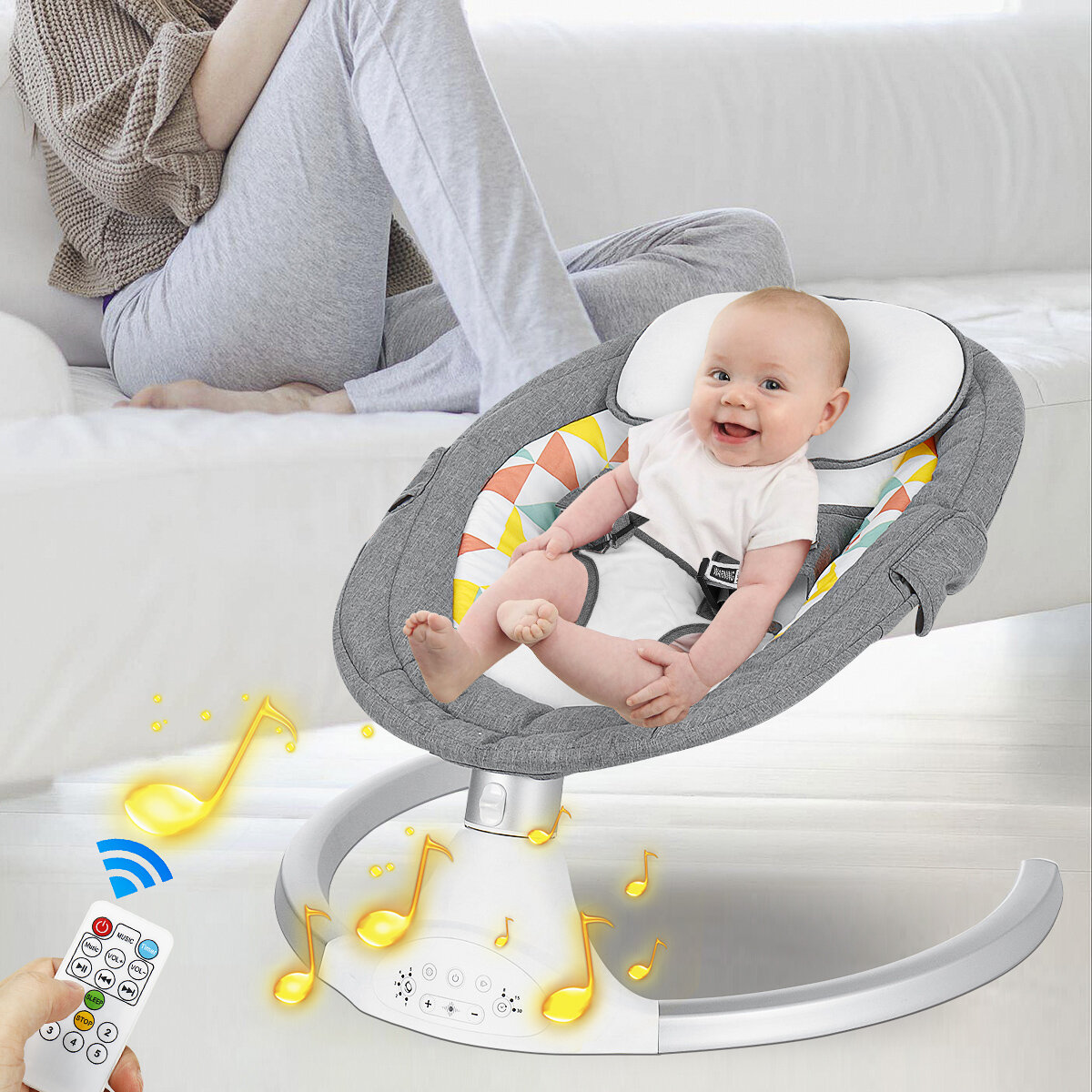 Bioby Electric Rocking Chair for Baby to Soothe Baby to Sleep Magic Device Comfort Chair for Child Rocking Chair
