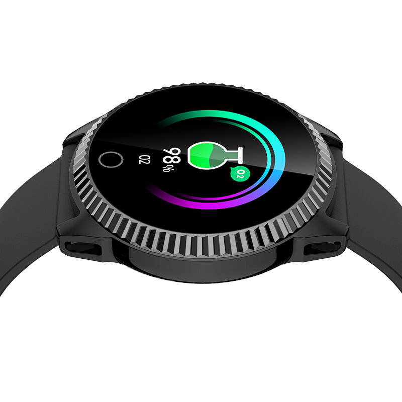 Bakeey C66 1,3-inch volledig touchscreen HR-bloeddruk Zuurstofmonitor Muziekbediening Smart Watch