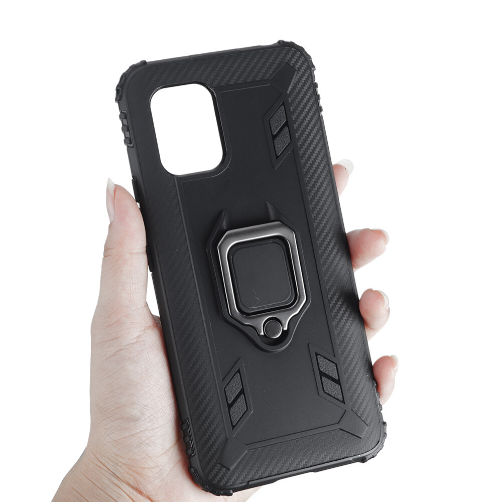 Bakeey for Xiaomi Mi 10 Lite Case Carbon Fiber Pattern Armor Shockproof Anti-fingerprint with 360? R