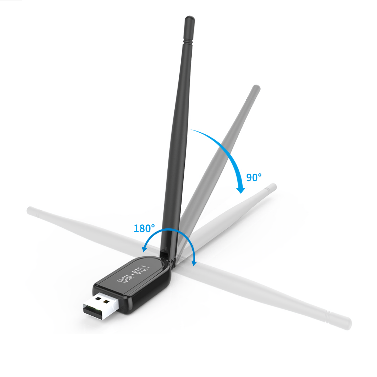 09V USB Bluetooth-adapter Draadloze netwerkadapter 100m zender Bluetooth-ontvanger 5.1 Lange afstand