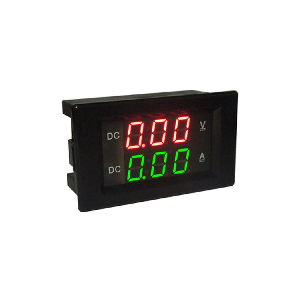 

DC 300V 50A Digital Voltmeter Ammeter DC VOLT AMP Tester Gauge With Red and Green Led No Shunt With Back Cover 0.39 "LED