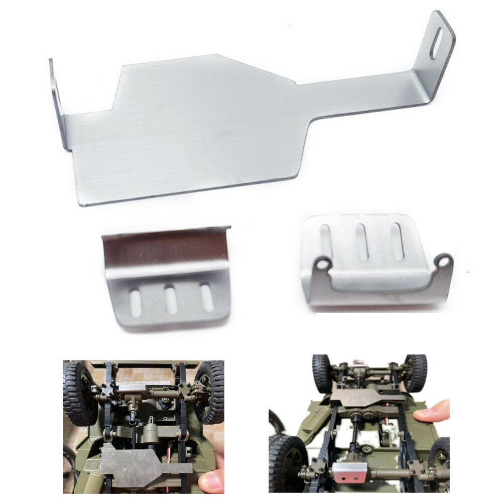 Opgewaardeerde metalen chassisbescherming Skid Plate voor FMS Willis 1/12 RC auto-voertuigen reserve