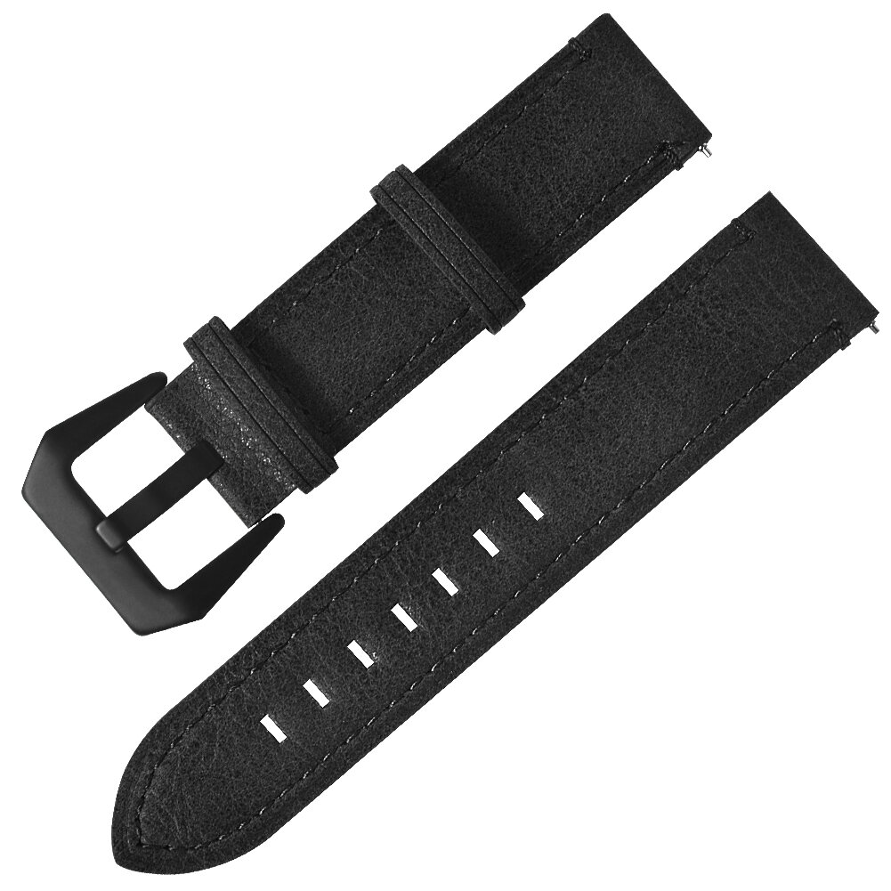 20 mm retro textuur lederen horlogeband horlogeband voor Haylou LS02 BlitzWolf? BW-HL1 HL2