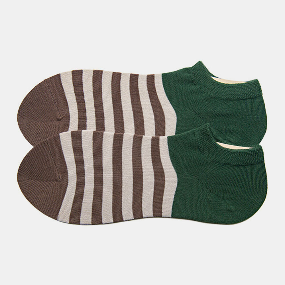 Socks Men's Tide Socks Stripes Shallow Mouth Cotton Sweat-Absorbent Sports Street Tide Socks Four Seasons, Banggood  - buy with discount