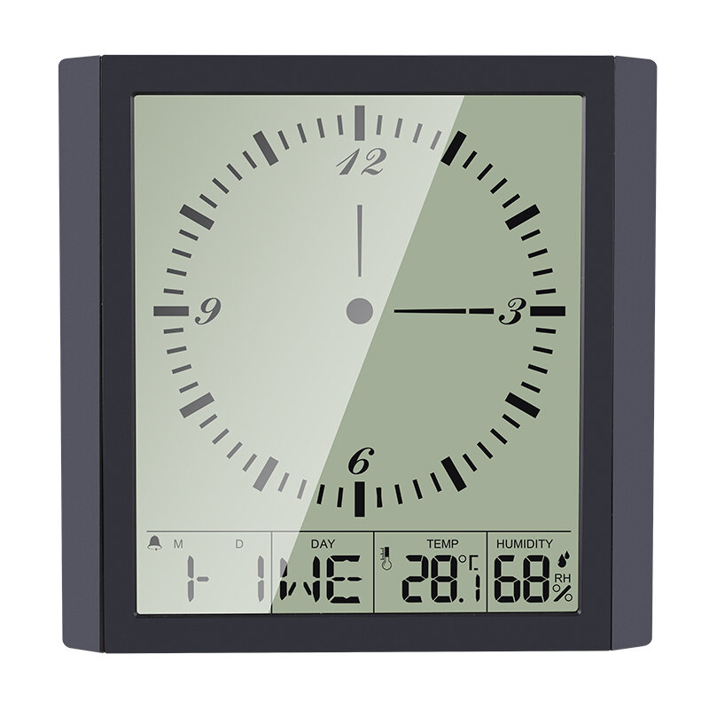 Intelligent Digital Clock TN Display Alarm Calendar Clock Function Thermometer Wireless Temperature Humidity Meter
