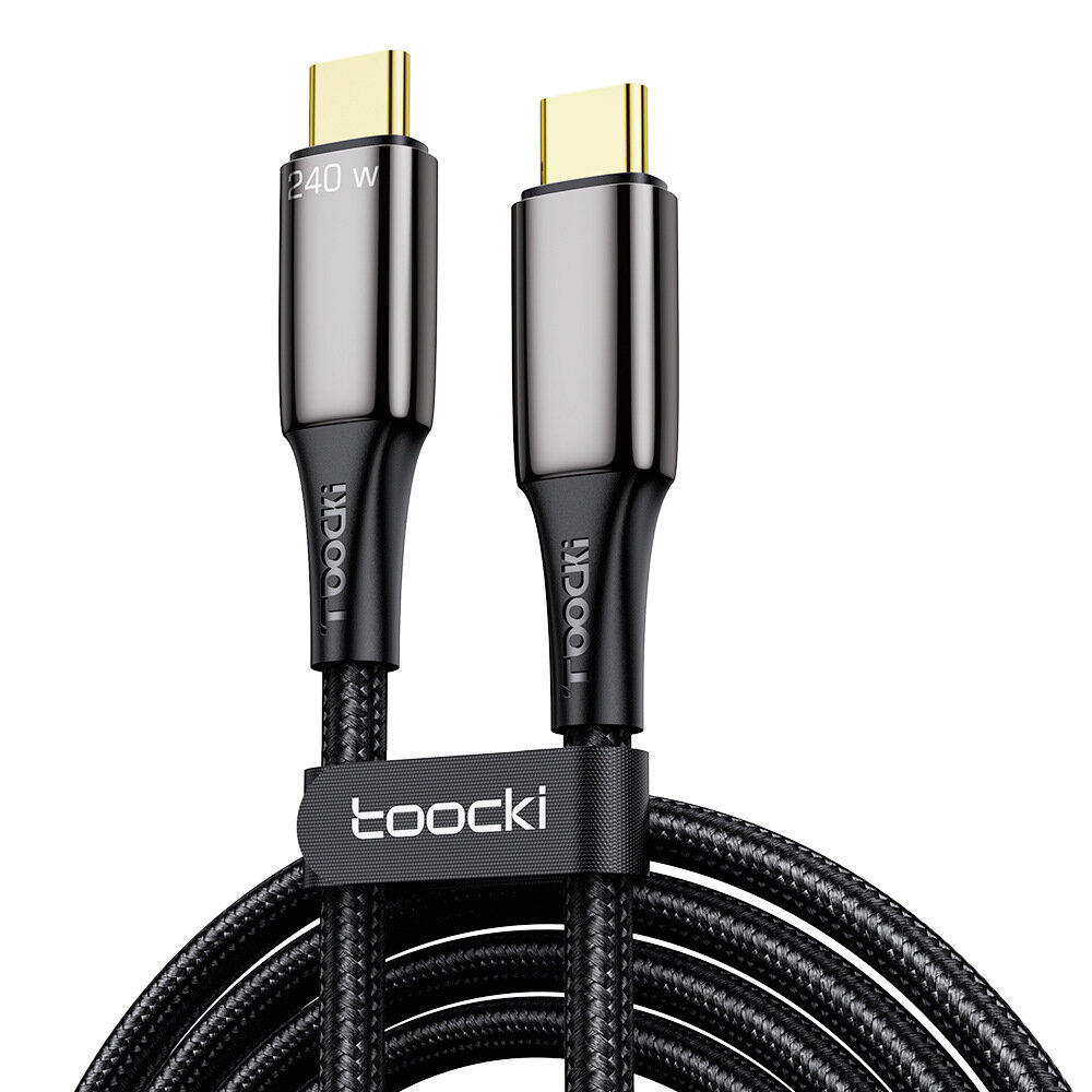 Toocki PD 240W Type-C To Type-C Cable Zinc Alloy Fast Charging Data Transmission Tinned Copper Core Line 1M/2M Long For
