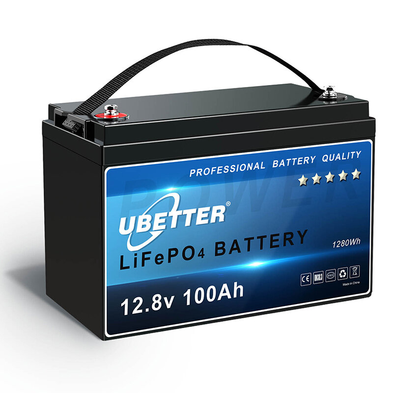 [EU Direct] 12V 100Ah LiFePO4 Lithium Batterijpakket Backup Power 10A BMS Perfect voor AGM -GEL, Campers, Zonne-energiesystemen, Caravans, Off-Grid
