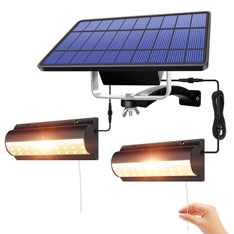 Opgewaardeerde LED Solar Hanglampen Outdoor Indoor Auto Aan Uit Solar Lamp voor Garden Yard Home Kit