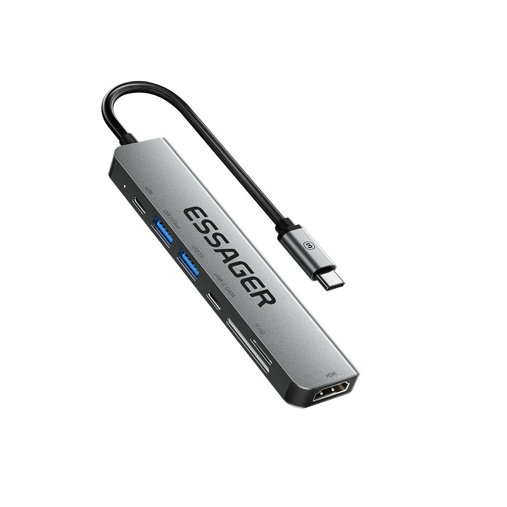 Essager 7-in-1 hub USB Type-C naar HDMI-compatibel laptopdockstation voor Macbook Pro Air M1 M2 Exte