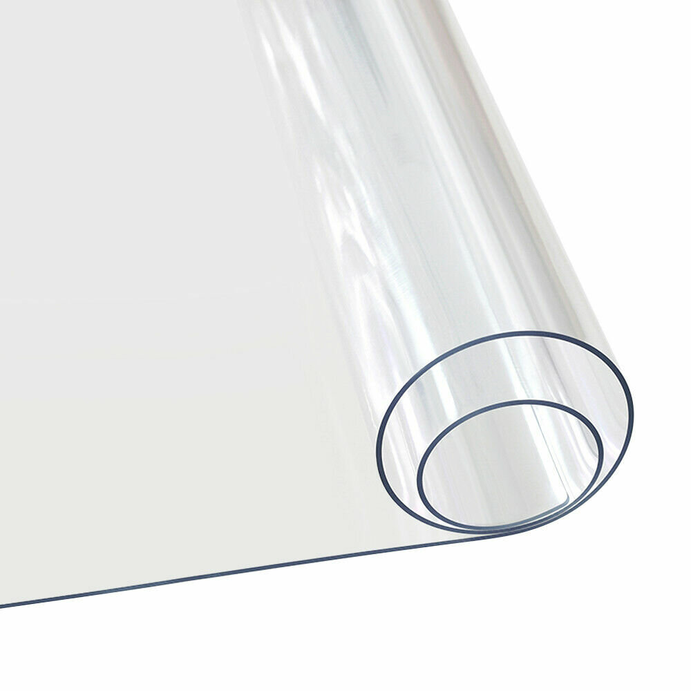 1.5mm Thickness Clear Plastic PVC Tablecloth Transparent Non-Stick Waterproof Protector Dining Table