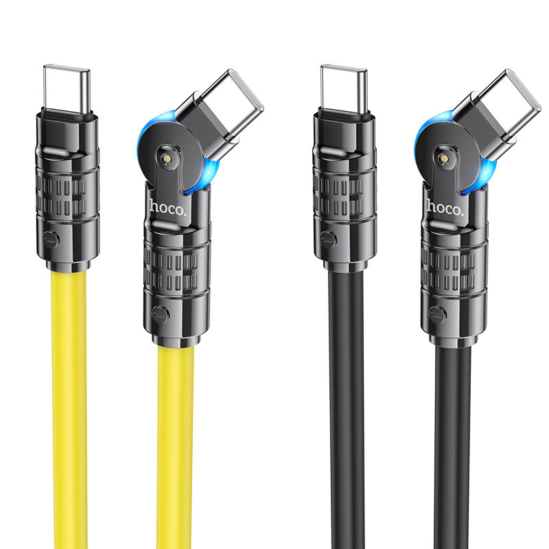HOCO U118 3A 60W Type-C to Type-C Cable Fast Charging Data Transmission Copper Core Line 1.2M Long for Huawei Mate50 for