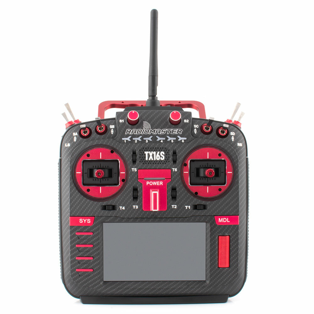 RadioMaster TX16S MAX Mark II MKII V4.0 Hall Gimbal 2.4G 16CH EdgeTX ELRS Red