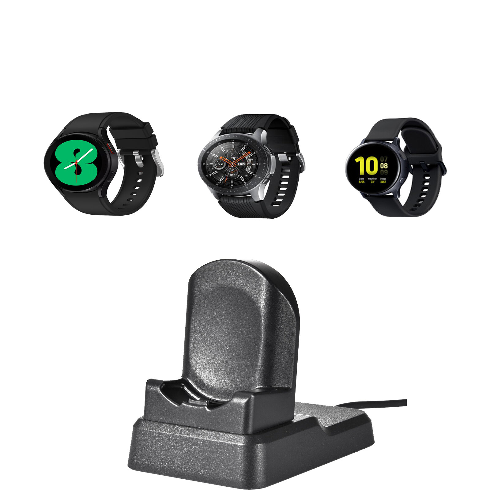 Bakeey 1 m USB-horloge oplaadkabel Overspanningsbeveiliging Opladerbasis voor Samsung Watch4 Active