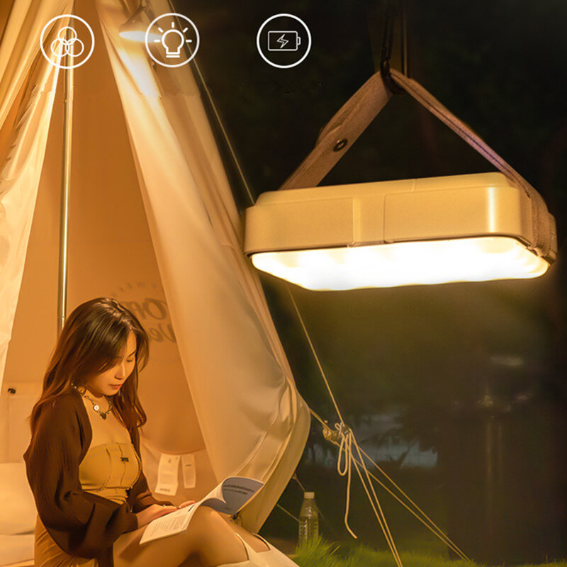 Outdoor-LED-Campinglicht mit 80W und 10000mAh, multifunktional, Notfall-USB-Ladegerät und Powerbank mit QC3.0+18W PD+SCP-Ladeanschluss
