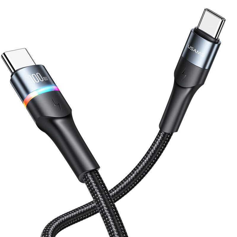 

USAMS US-SJ537 U76 Type-C to Type-C 100W PD Fast Charging Data Cable 1.2m long For DOOGEE S88 Pro For OnePlus 9Pro For X