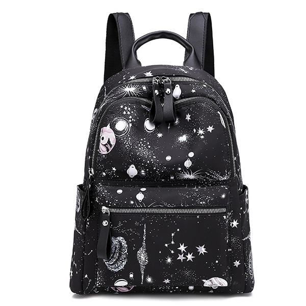 Women Oxford Large-capacity Starry Sky Pattern Backpack