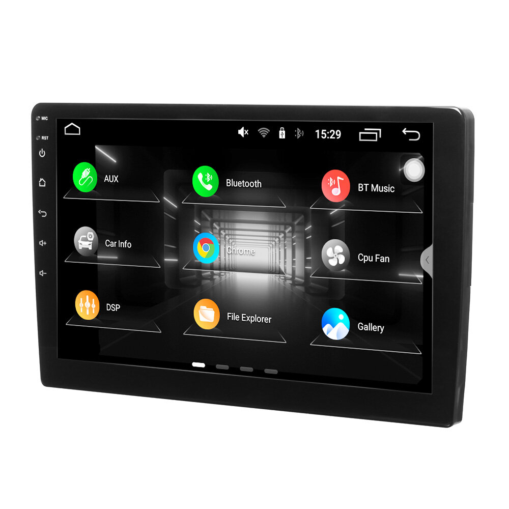 KROAK K-CS02 10.1 Inch 2 Din for Android 10.0 Car Stereo Carplay 8 Core 4G+64G 1024x600 2.5D Screen Radio MP5 Player And