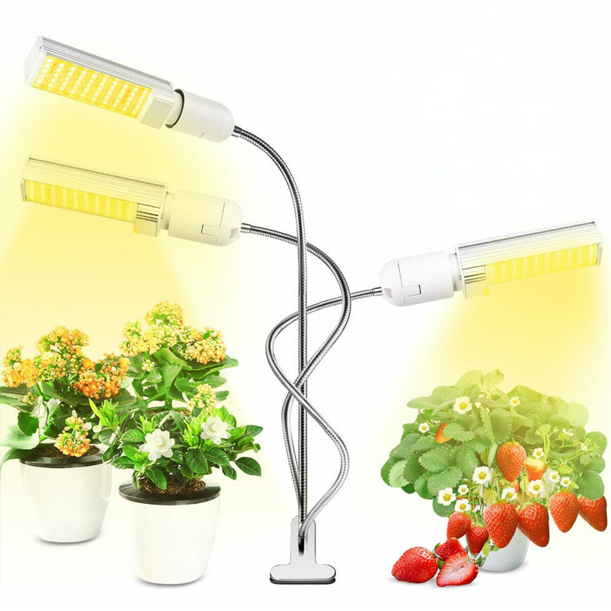 Three Heads USB LED Timing Plant Grow Light Growth Phyto Sunlight Flower Growing Lamp