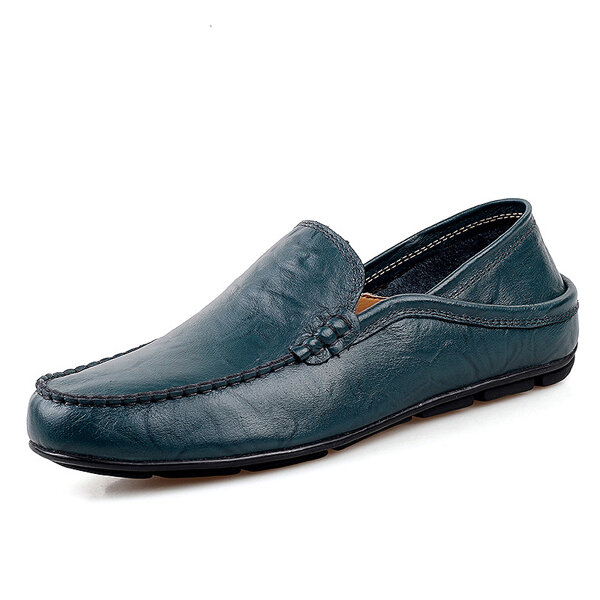 Men soft leather formal shoes slip on 