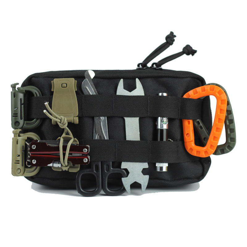 ENNIU 1000D MOLLE System Nylon Tactical Bag Waterproof Accessory Storage Bag EDC Clutch Tool Bag