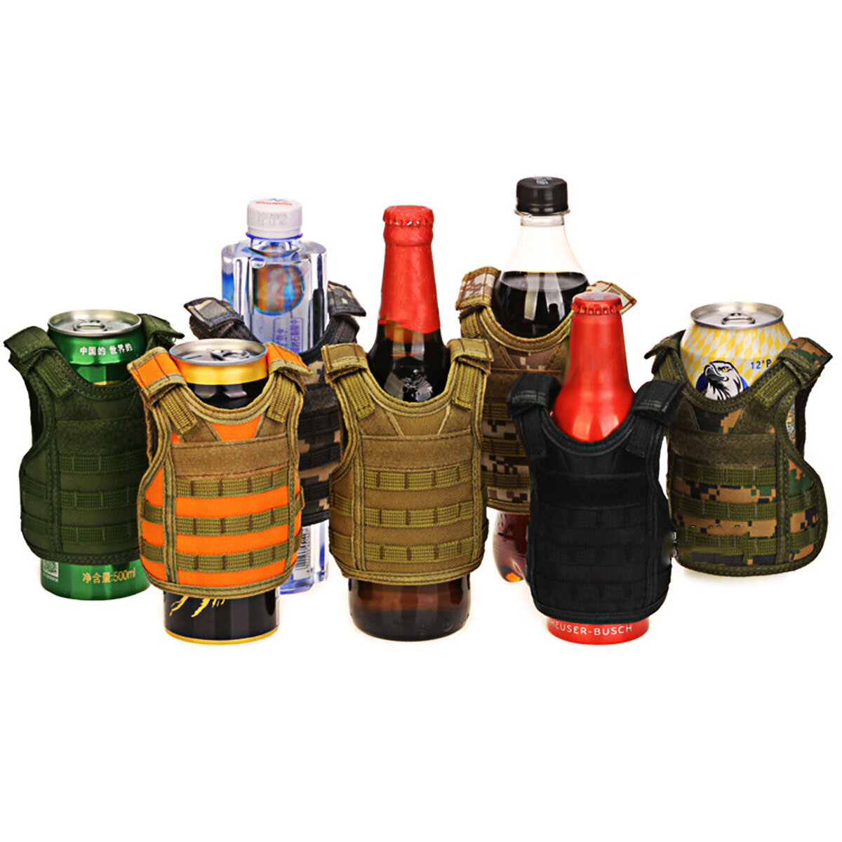 Izolator napojów Tactical Vest Beer Cooler Holder Travel Camping Portable Can Cooler