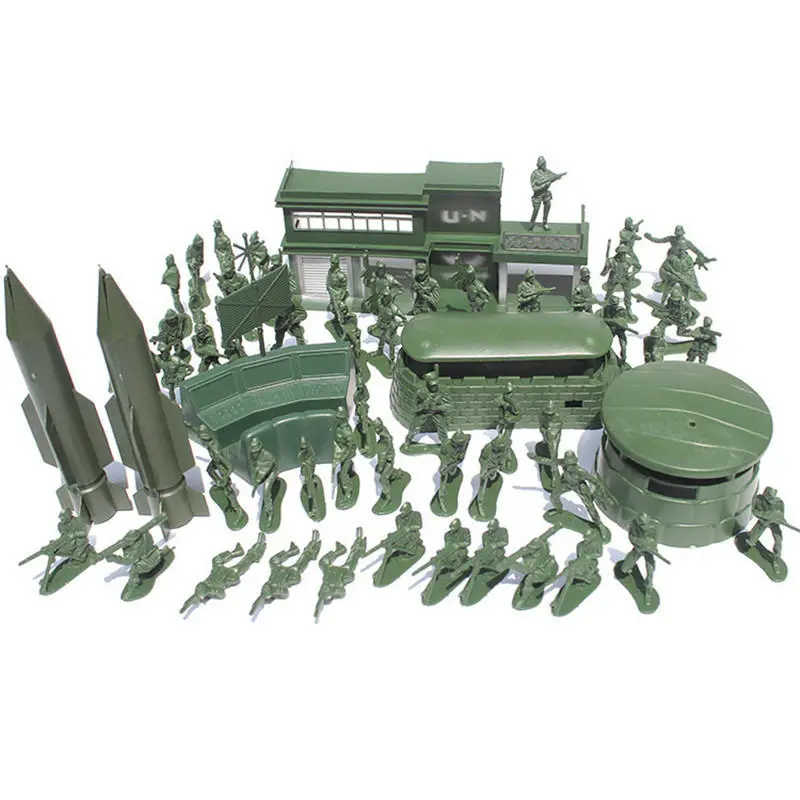 56pcs 5cm military soldiers set kit figures accessories model for kids children christmas gift toys