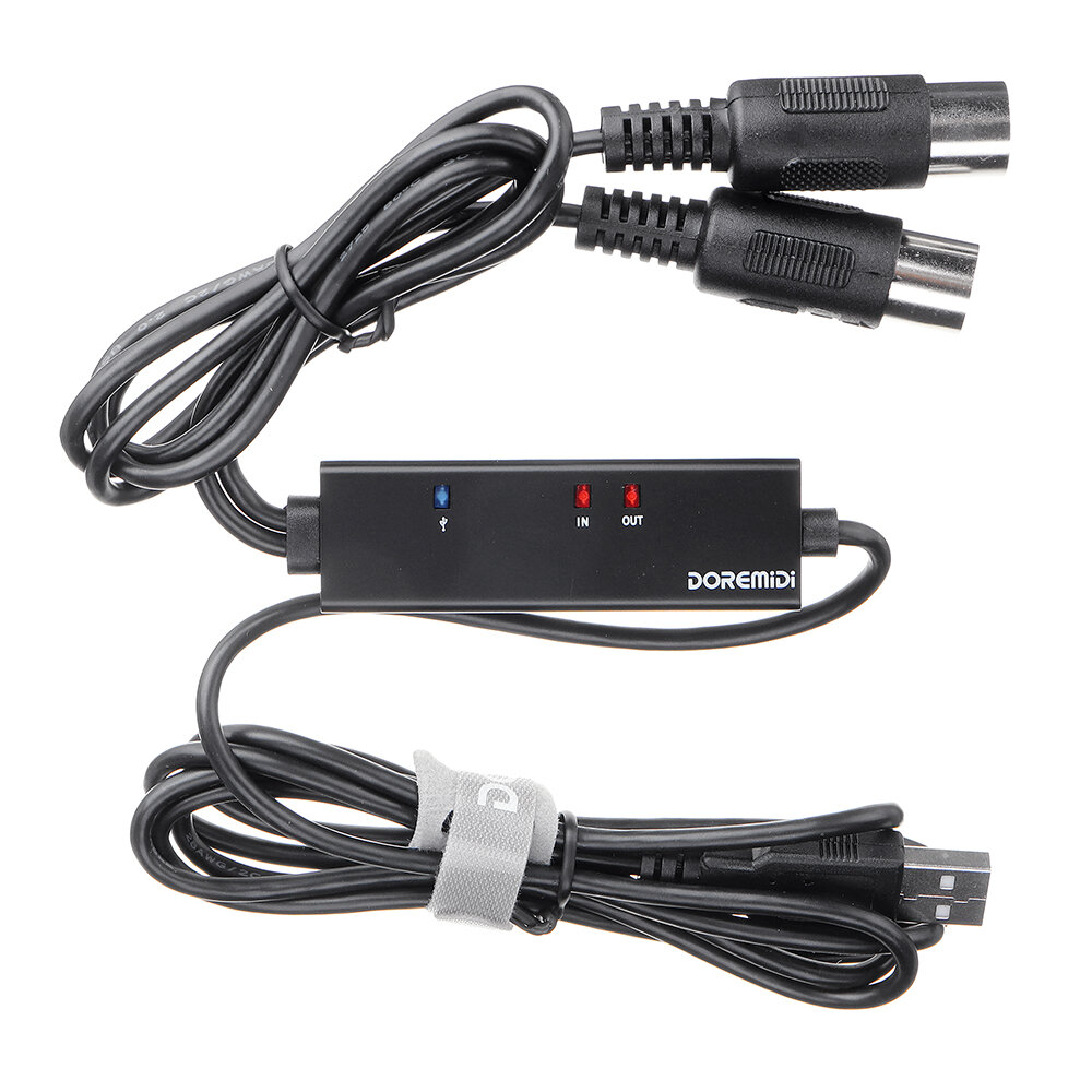 DOREMiDi Draadloze Bluetooth USB naar MIDI-kabel USB MIDI-converter MIDI-adapter Bluetooth 5-pins MI