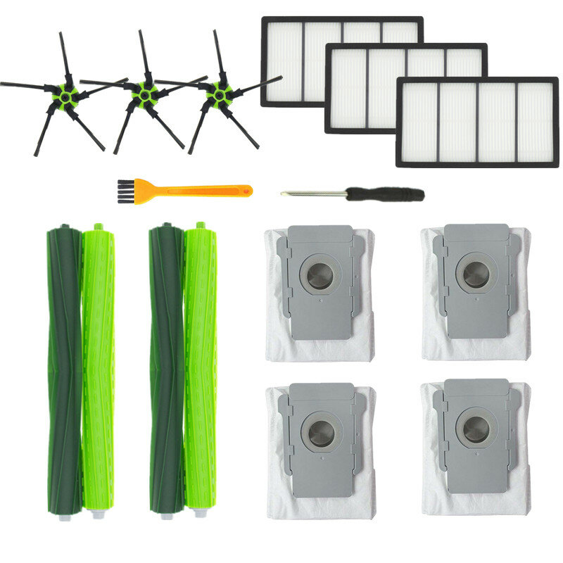 

16pcs Replacements for iRobot Roomba S9 S9+ Vacuum Cleaner Parts Accessories Main Brushes*4 Side Brushes*3 HEPA Filters*