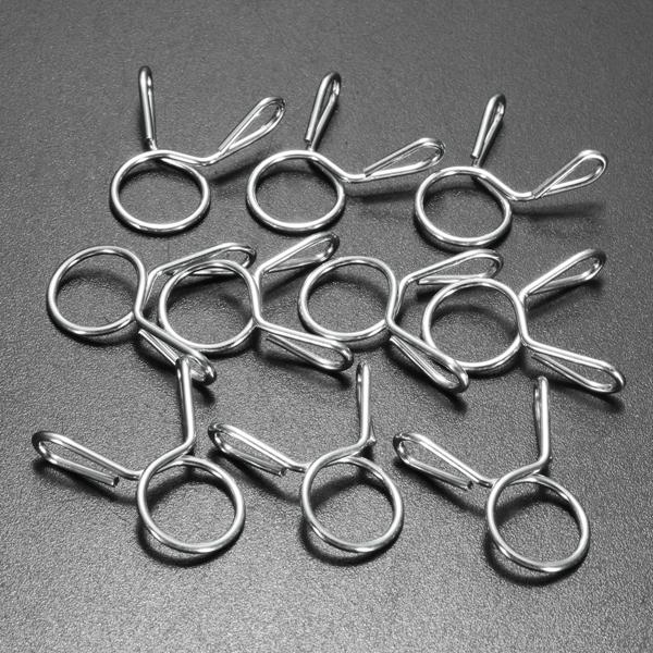 Comebuywide MonkeyClimb 10pcs 10mm Fuel Line Hose Tubing Spring Clips Clamps for Motorcycle ATV Scooter 