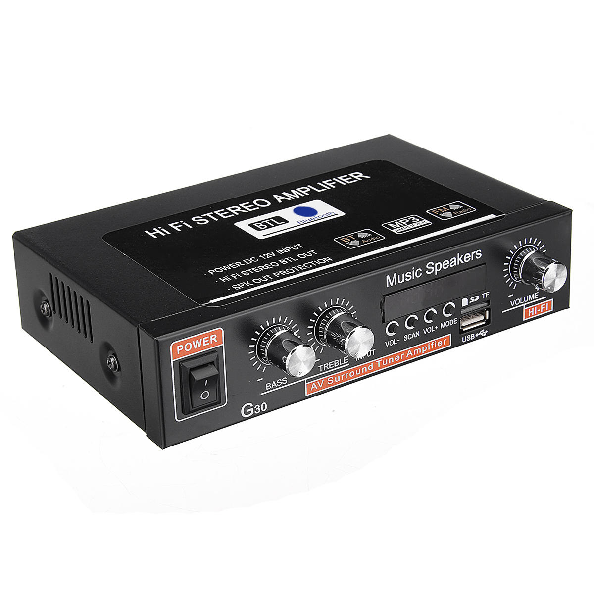 

12V / 220V 300W 2CH HiFi Audio Stereo Power Mini Digital Усилитель Amp Bass Bluetooth Авто Home
