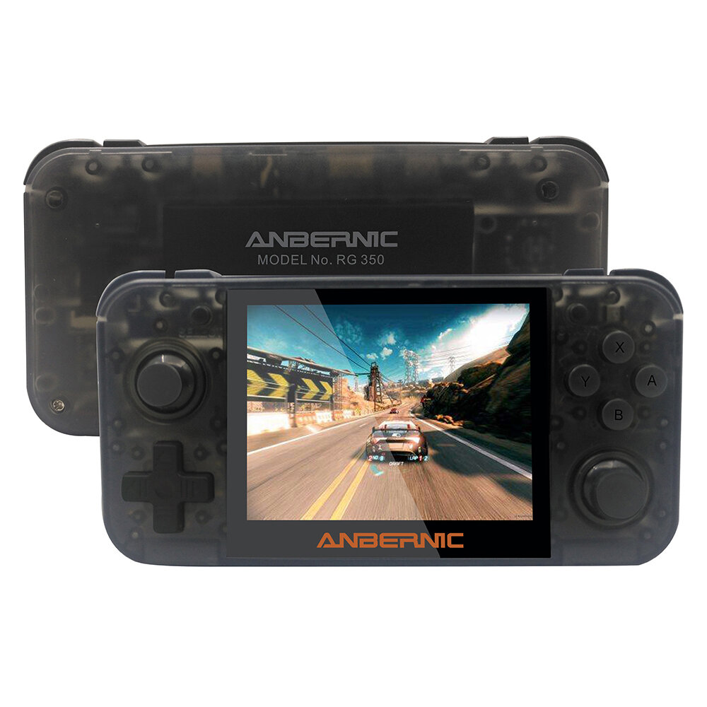 

ANBERNIC RG350 Transparent Black 16GB 2500+ Games Hanldheld Video Game Console Retro Player for PS1 GBA FC MD 3.5 inch I
