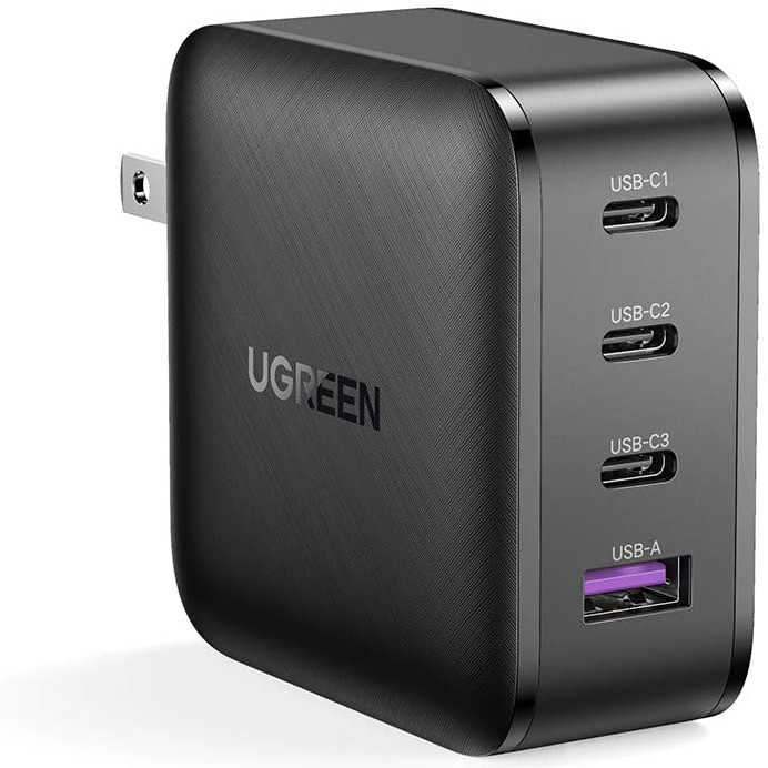 [GaN Tech] Ugreen 65W 4-poorts USB PD GaN-wandoplader Dual 65W USB-C PD3.0 PPS / 18W PD USB-C / 22.5