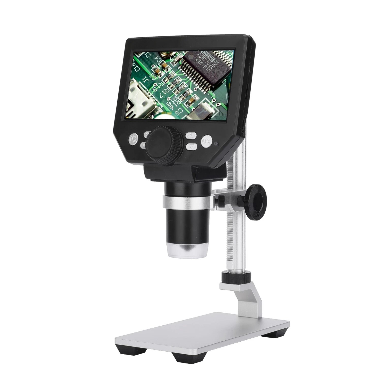 Картинка для MUSTOOL G1000 Portable 1-1000X HD 8MP Цифровой микроскоп 4,3 дюйма Электронный HD Видеомикроскопы Бороскоп Лупа камера М