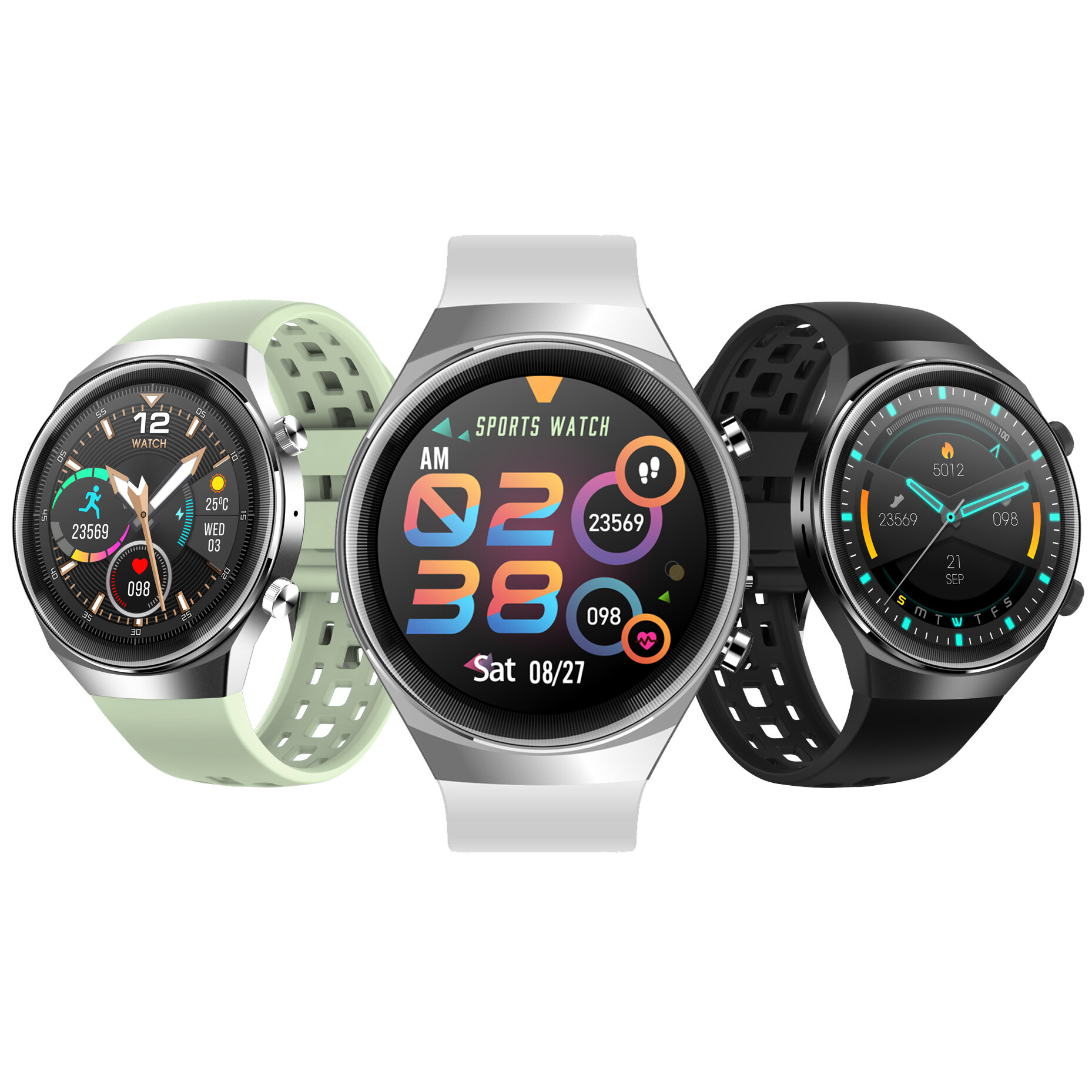 

Q8 1.3 inch HD Screen bluetooth Call ECG+PPG Heart Rate Blood Pressure SpO2 Monitor 30 Days Long Standby Smart Watch