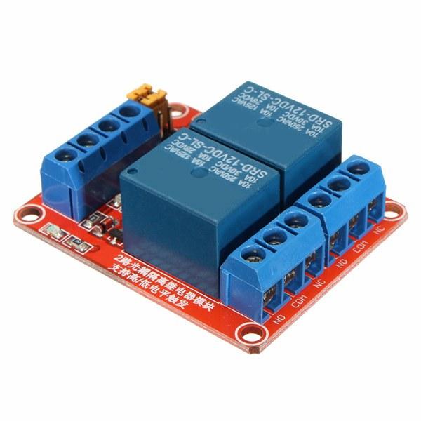 3Pcs 12V 2 Channel Relay Module With Optocoupler Support High Low Level Trigger