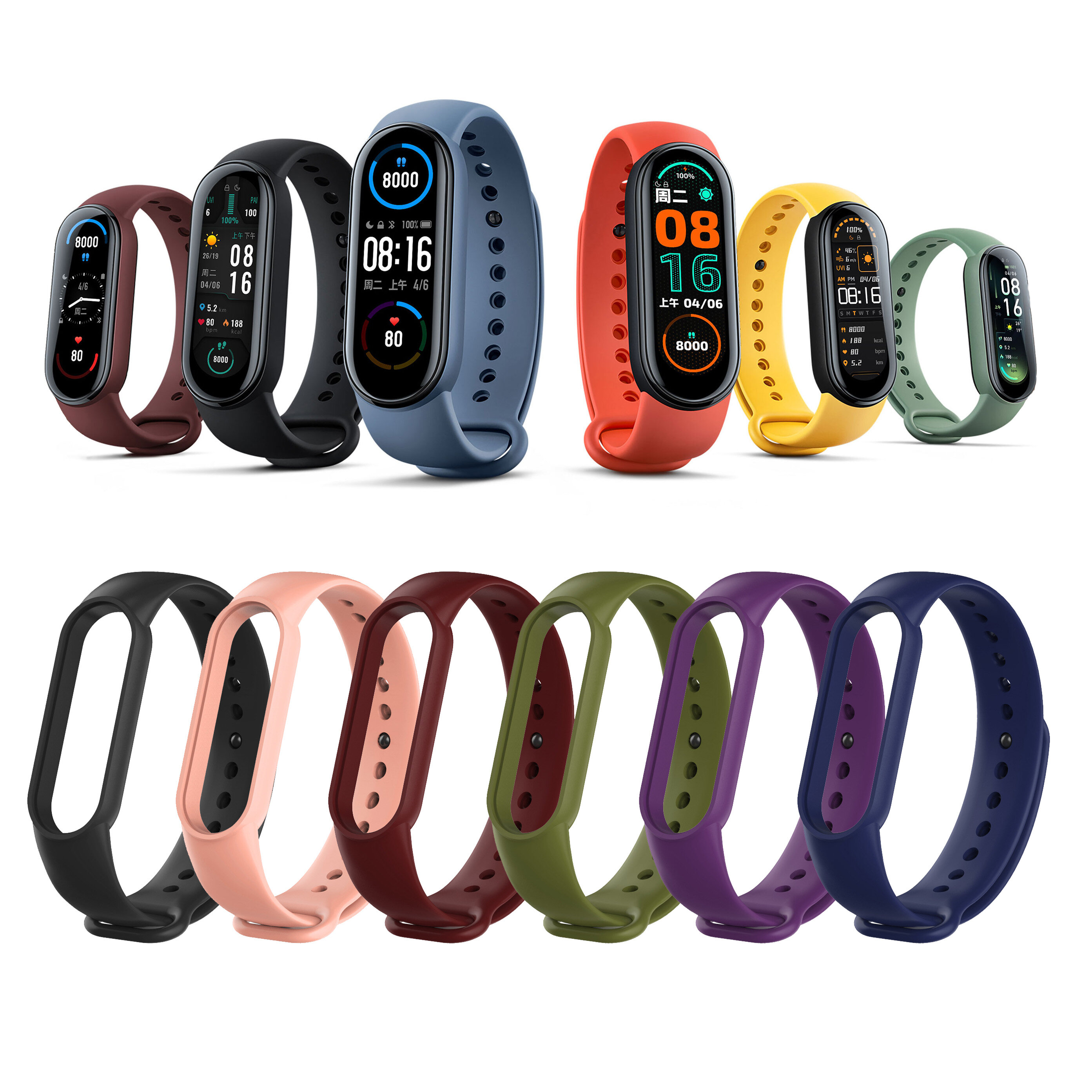 [Meerkleurig] Bakeey Comfortabel Lichtgewicht Pure TPU Horlogeband Band Vervanging voor Xiaomi Mi Ba