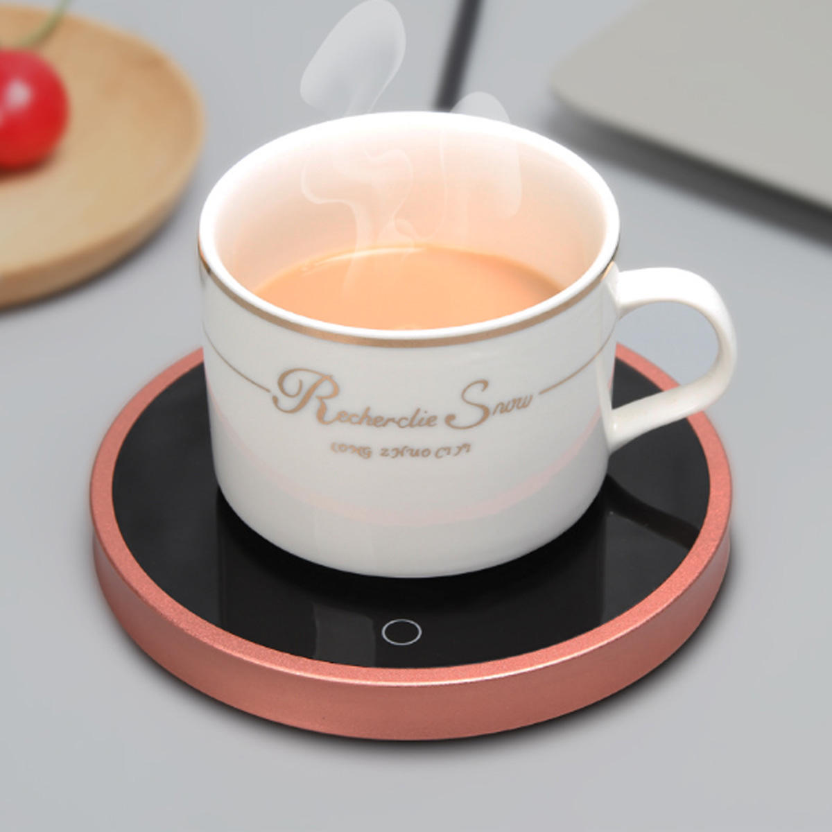 15W PTC Heat Glass Heater Milk Tea Coffee Hot Beverage Mug Warmer Cup Mat Pad
