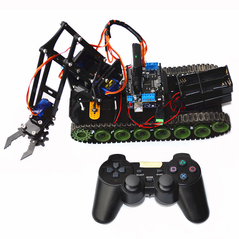 Afstandsbediening Robot Tankspeelgoed RC Robot Chassis Kit Met Servo PS2 Mearm
